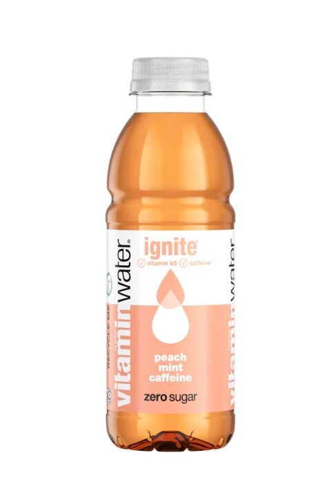 Vitaminwater Zero Ignite Peach, Mint & Koffein  50 cl. N